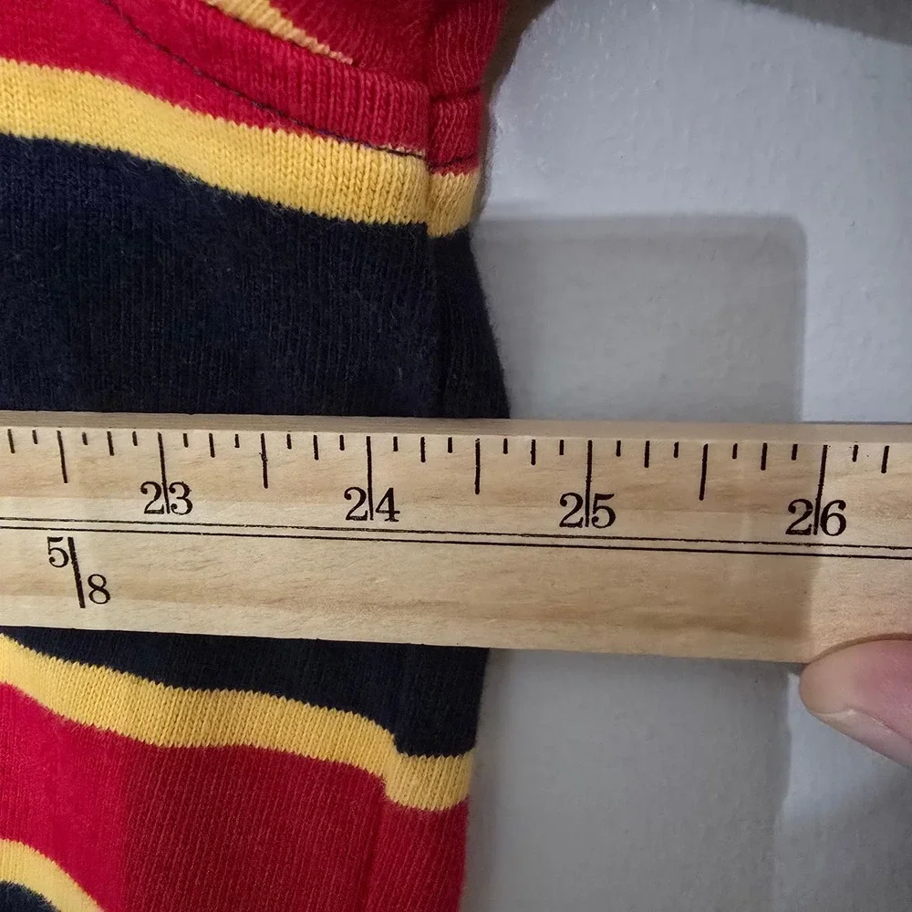 Brooks Brothers Mens XXL Striped Rugby Shirt Long‎ Sleeve Navy Red Yellow Cotton